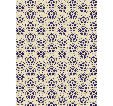 Geometric flower pattern Kitchen blind (2).jpg